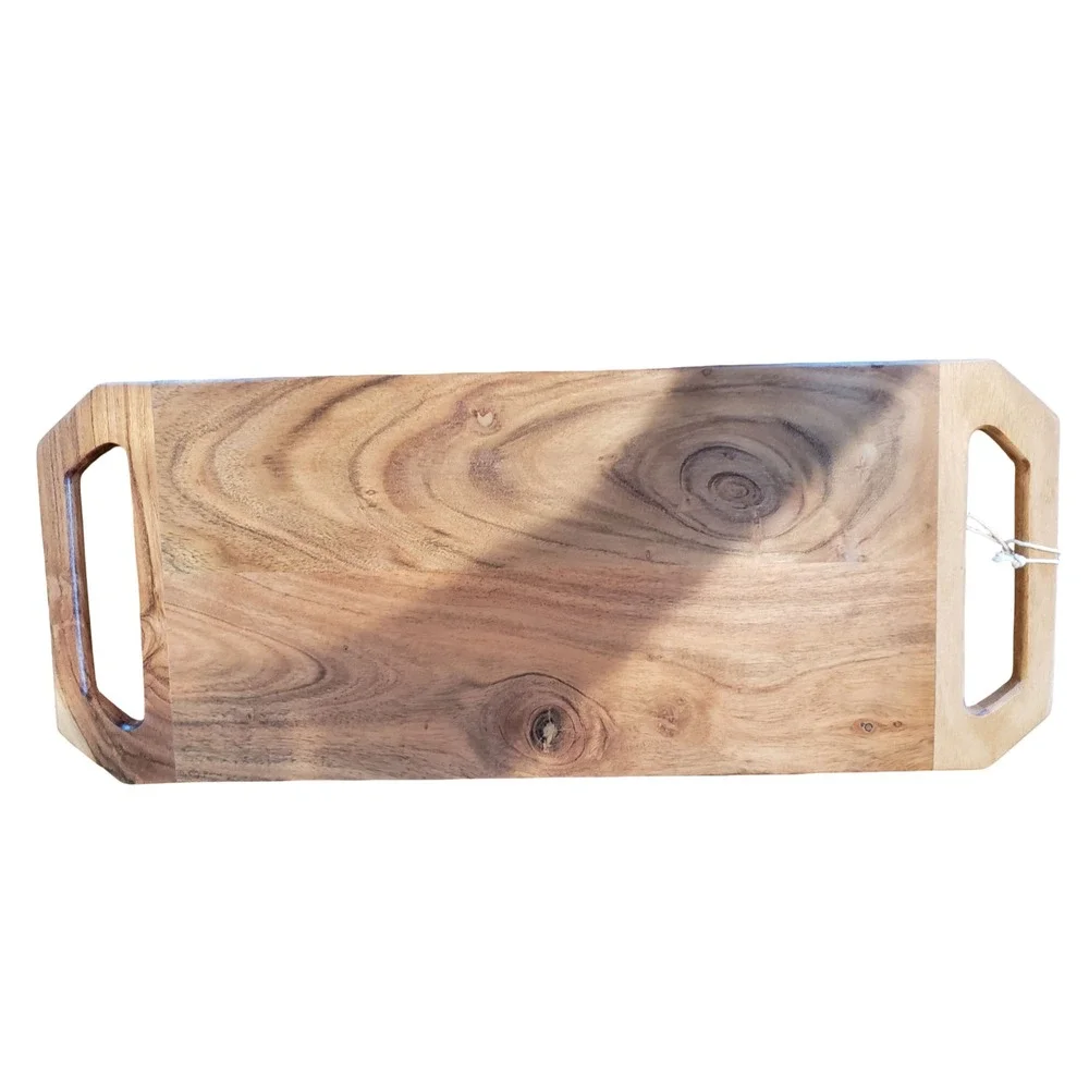 Mary & Martha Acacia Wood Serving Board Engraved Good Food Good Company 21.5in
